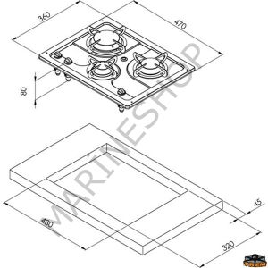 CAN PC1323 Üçlü Gömme Ocak