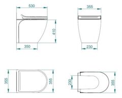 Wave 24V Beyaz Taş Tuvalet
