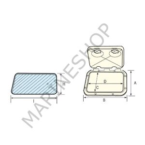 AYRILABİLİR GÖMME PLASTİK KAPAK 355X600MM