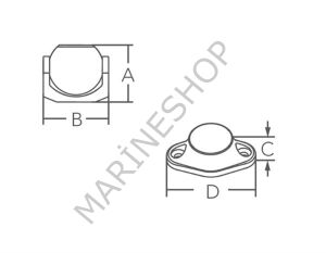 Kapı ve pencere stoperi 34x34mm