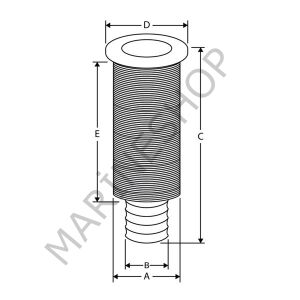 NUOVA RADE TAHLİYE BORUSU, SİYAH 1''