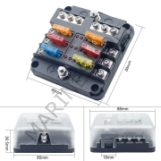 İKAZ IŞIKLI 6'LI DC SİGORTA KUTUSU