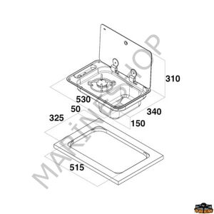 CAN FL1323 Kapaklı Evyeli Gömme Tekli Ocak