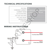 Smart Battery Isolator12V 140Amp, Gerilim Duyarlı Röle VSR, RV Karavan Deniz Araçları İçin uyumlu