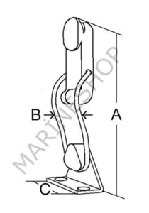Gergili kilit , kilitsiz 103x38mm