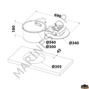 CAN LC1701-S-FP Yuvarlak Evyeli Musluklu Ocak