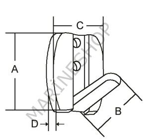 Elbise Askısı 50x28 mm.