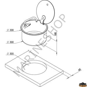 CAN LR1751 Musluklu Kapaklı Yuvarlak Evye