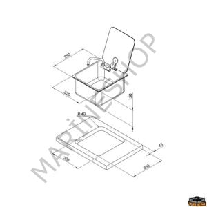 CAN LR1760 Musluklu Kapaklı Dikdörtgen Evye