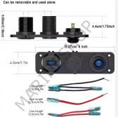 12 V Tekne su geçirmez şarj soketi 3 in 1 su geçirmez araba çift QC3.0 USB priz Panel 12 Volt RV güç soketi