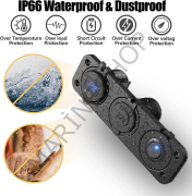 12 V Tekne su geçirmez şarj soketi 3 in 1 su geçirmez araba çift QC3.0 USB priz Panel 12 Volt RV güç soketi