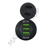 Hızlı şarj 3.0 araba şarjı, 12V/24V 35W QC3.0/2.0 USB şarj soketi, 3 USB şarj soketi güç çıkışı ile hızlı şarj