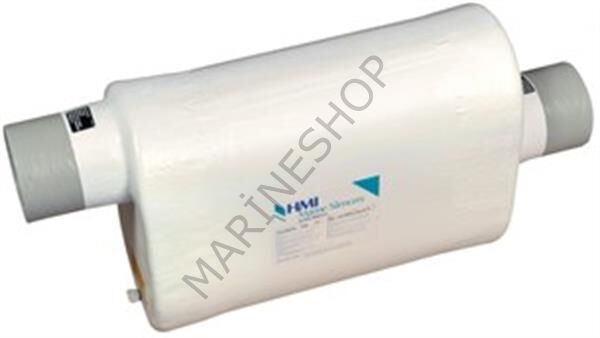 Yatay susturucu, üstten giriş yandan çıkış modeli