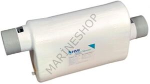 Yatay susturucu, üstten giriş yandan çıkış modeli