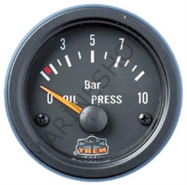 Trem yağ basınç göstergesi 12V/10 BAR SİYAH