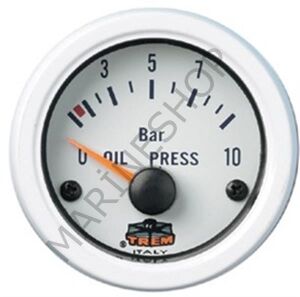 Trem yağ basınç göstergesi 12V/10 BAR BEYAZ