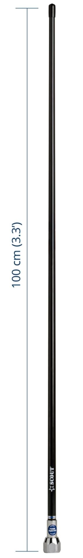 Scout Quick 1 Vhf Anteni Fiberglass 1 Metre Siyah
