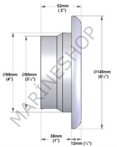 Oceanair vent - light 12V KROM