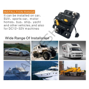WATERPROOF 40A OTOMATİK DEVRE KESİCİ DC SİGORTA