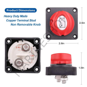 DC Kesici Akü Şalteri 275A 2P 12-24V On-Off 32V