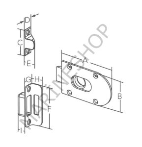 Marine Town Yaylı, Sürgülü Kapı Kilidi 91x56mm