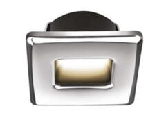 Ember Led Merdiven Lambası Mavi Kare, parlak krom 45x45 mm