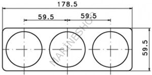 Priz montaj braketleri 3 LÜ FİLDİŞİ 59,5X178,5