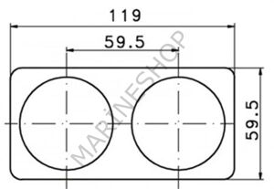 Priz montaj braketleri GRİ 3 LÜ 59,5X178,5MM