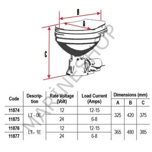 Nuova Rade LT-IE-12 Elek.Tuvalet Büyük Taş 12V