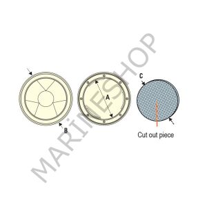 KONTROL KAPAKÇIĞI, BEYAZ, PLASTİK Ø155MM