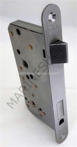 Polisajlı paslanmaz çelik tuvalet kapısı kilidi, sol