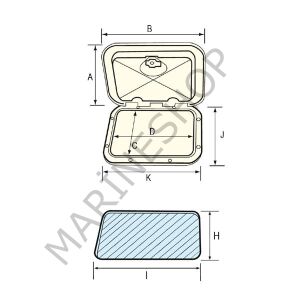 NUOVA RADE PLASTİK KAPAK, KİLİTLİ 165X285MM