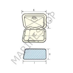 Su Geçirmez Gömme Kapak 243X607mm, Gri