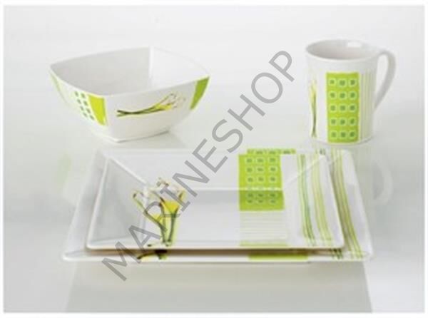 Quadrato Promo Calla, 16 parça melamin yemek takımı