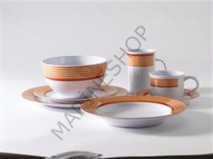 Trendline turuncu, 20 parça melamin yemek takımı