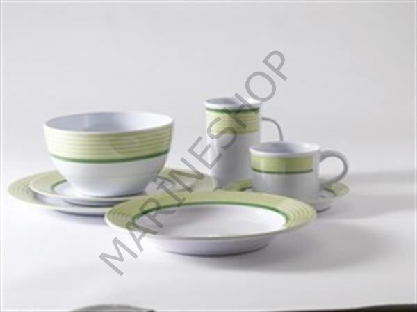 Trendline yeşil, 20 parça melamin yemek takımı
