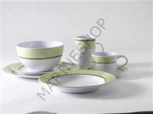 Trendline yeşil, 20 parça melamin yemek takımı