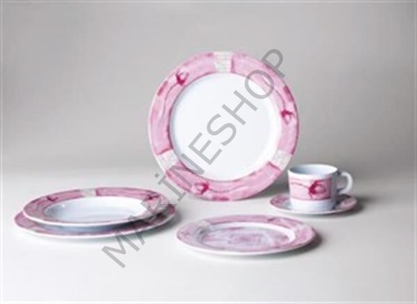 Promo-Line Roses, 20 parça melamin yemek takımı