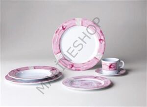 Promo-Line Roses, 20 parça melamin yemek takımı