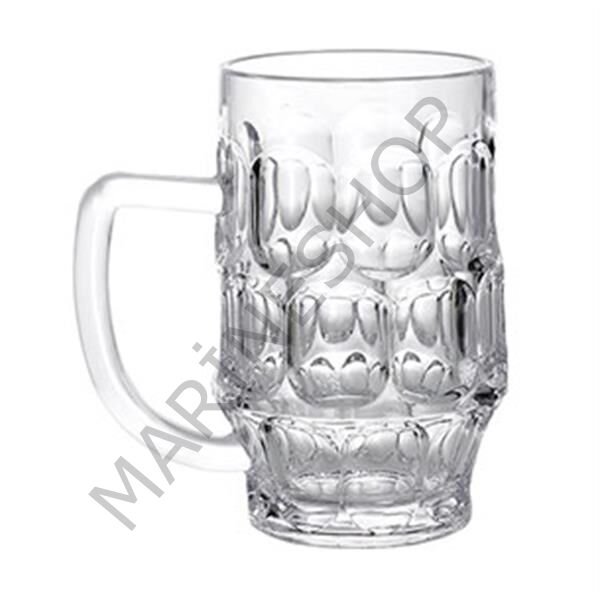 Bira bardağı, kulplu, 500 cl, polikarbonat. 2set