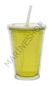 Gimex büyük bardak, pipetli limon yeşili