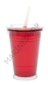 Gimex büyük bardak, pipetli kırmızı