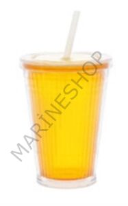 Gimex büyük bardak, pipetli sarı