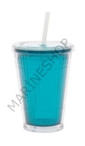 Gimex büyük bardak, pipetli turkuaz