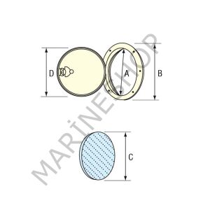 Nuova Rade Plastik Kontrol Kapağı Ø: 265 mm