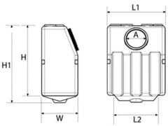 Nuova Rade dik montaj pis su tankı 60 L DİK MONTAJ