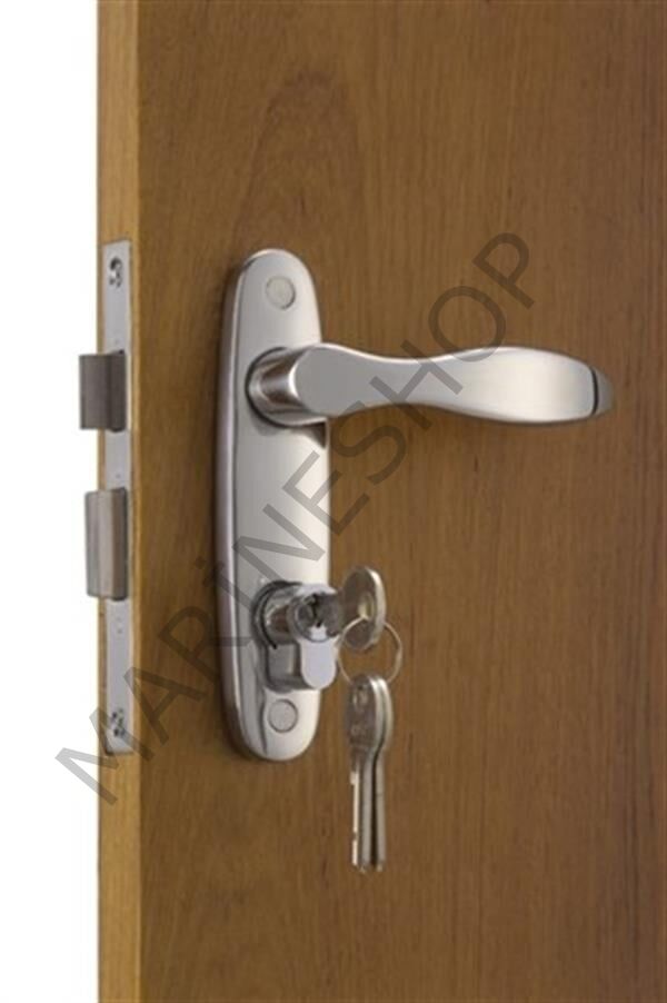 Sindirli kapı kilidi seti. Klasik içeri sağ