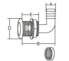 Tank havalandırma 90 DERECE 33MM