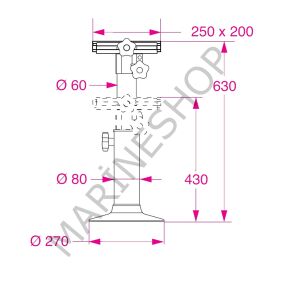 Barka Manuel Koltuk Ayağı 600 mm