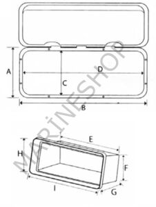 Trem Su geçirmez Plastik Kapak Dikdörtgen Kutulu 270x379 mm